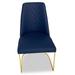 Arditi Collection Enyo Faux Leather Side Chair in Ocean Blue Upholstered/Metal in Yellow | 35.5 H x 23.6 W x 21.7 D in | Wayfair ARD-141 No Arm