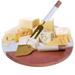 Orren Ellis 12" Round Black Marble Cheese Board & Knife Set Marble | 1 H x 12 W x 12 D in | Wayfair 92F0C76795574601BAFE1913995CBC7A