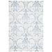 White Rectangle 3' x 5' Indoor Area Rug - House of Hampton® Hittle Ikat Handmade Tufted Wool Navy/Cream Area Rug Wool/Cotton | Wayfair