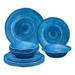 Rosalind Wheeler Atalissa 12 Piece Melamine Dinnerware Set, Service for 4 Melamine in Blue | Wayfair 94F59B3D970F4D66B084CF9F94126B68