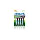 Piles Philips rechargeables r-6 2100mah pack 4