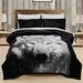 Ultra Plush Printed 3-piece Sherpa Borrego Comforter Set