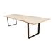 Aurelle Home Modern White Wood and Iron Rectangular Dining Table - 118" x 39"