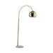 Flos Arco Floor Lamp Round Brush Gold Finish - H57"x W28"x D9.8"