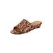 Wide Width Women's The Capri Mule by Comfortview in Leopard (Size 7 1/2 W)