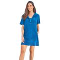 Plus Size Women's Hooded Terry Swim Cover Up by Swim 365 in Dream Blue (Size 38/40) Swimsuit Cover Up