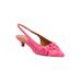 Extra Wide Width Women's The Tia Slingback by Comfortview in Pink Croco (Size 8 WW)