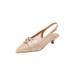 Extra Wide Width Women's The Poppy Slingback by Comfortview in Champagne (Size 8 WW)