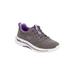 Wide Width Women's The Arch Fit Lace Up Sneaker by Skechers in Grey Wide (Size 10 W)