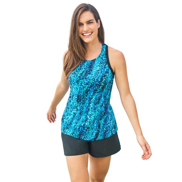 plus-size-womens-longer-length-racerback-tankini-top-by-swim-365-in-aqua-abstract--size-24-/