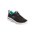 Women's The Arch Fit Lace Up Sneaker by Skechers in Black Aqua Medium (Size 8 1/2 M)