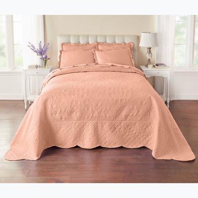 Lily Damask Embossed Bedspread by BrylaneHome in L...