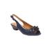 Wide Width Women's The Rider Slingback by Comfortview in Navy (Size 11 W)