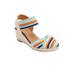 Wide Width Women's The Abra Espadrille by Comfortview in Multi Stripe (Size 10 W)