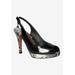 Women's Onille Slingback Pump by J. Renee in Black White Black (Size 7 1/2 M)