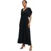 Plus Size Women's Knit Tie-Back Maxi Dress by ellos in Black (Size 34/36)