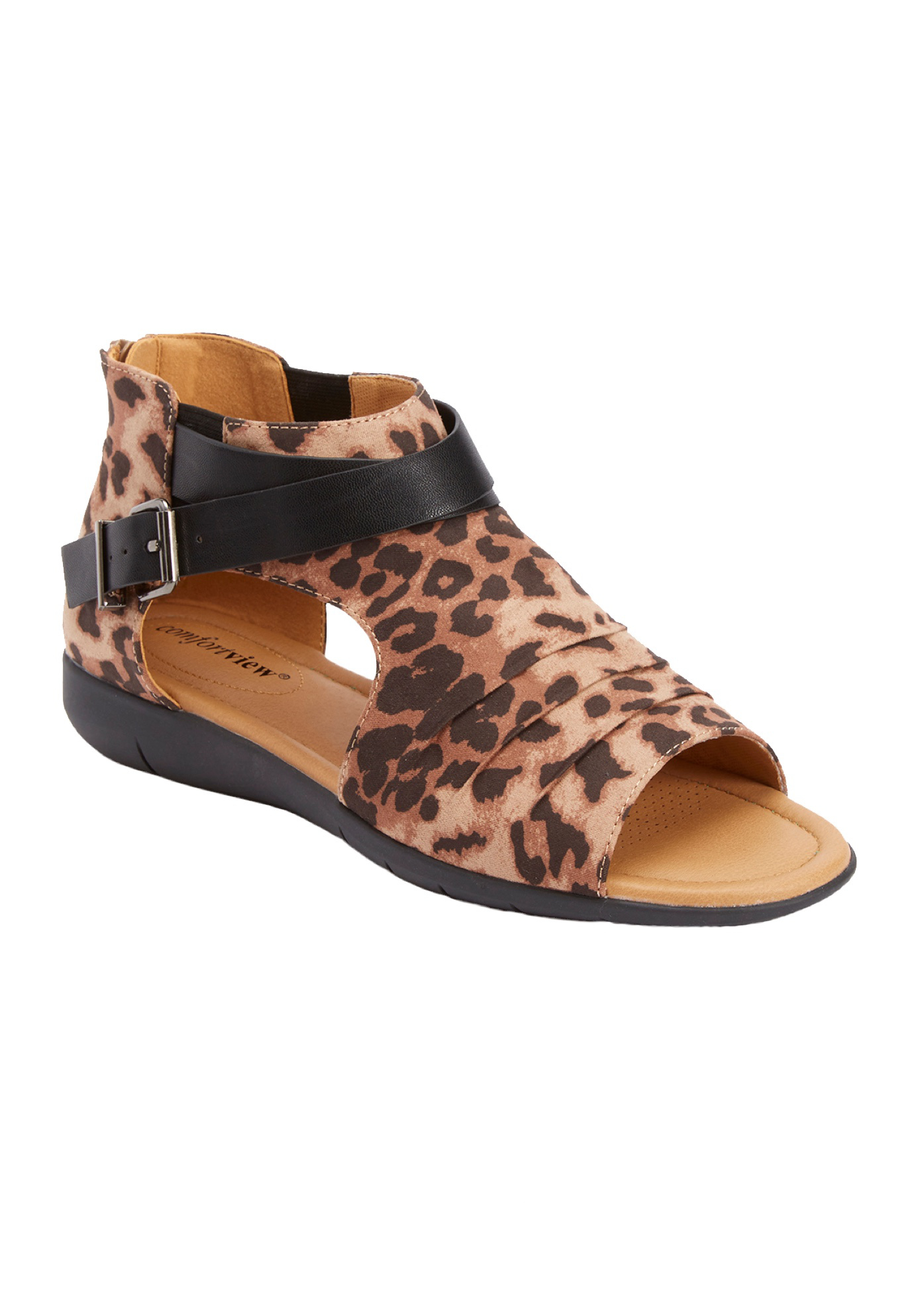 Extra Wide Width Women's The Payton Shootie by Comfortview in Leopard (Size 8 1/2 WW)