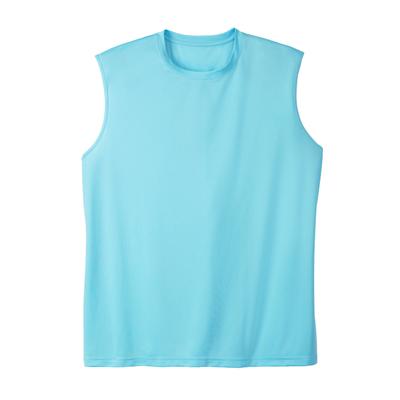 Men's Big & Tall No Sweat Muscle Tee by KingSize in Ice Blue (Size XL)