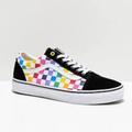 Vans Shoes | #40 Vans Checkerboard Old Skool Rainbow Girls Shoes | Color: Tan | Size: 3g