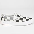 Vans Shoes | #41 Vans Comfycush Big Checker Slip-On Shoes | Color: Silver | Size: Left 9.0 Right 9.5