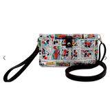 Disney Bags | Disney Mickey Mouse Comic Strip Wallet/ Crossbody New | Color: Black/Red | Size: Os