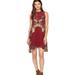 Free People Dresses | Free People Marsha Floral Lace Printed Mini Dress | Color: Black/Red | Size: M