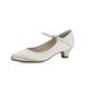 Rainbow Club Brautschuhe Marsha - Damen Pumps gepolstert, flach, Glitzer, Ivory/Creme, Satin - Gr. 39 (UK 6)