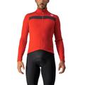 Castelli Men's Puro 3 Jersey FZ T-Shirt, RED/Black Reflex, M