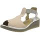 Fly London Women's LINN384FLY Sandal, Concrete/Silver, 6 UK