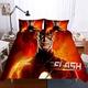 EU-VV Superhero Flash Cotton Bedding Set Bed Skirt+2 Pillowcases+Duvet Cover (Double(200x200cm),Hero 06)