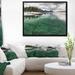 East Urban Home 'Crystal Clear Lake & Mountains' Photographic Print on Wrapped Canvas Metal in Green/White | 1.5 D in | Wayfair