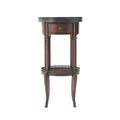 Theodore Alexander Essential Tray Top End Table w/ Storage Wood/Leather in Brown | 27.5 H x 13.75 W x 13.75 D in | Wayfair 5000-029