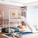 Bella Vista Twin Over Twin Standard Bunk Bed w/ Shelves by Mason & Marbles Metal in White | 82.2 H x 88.5 W x 77.9 D in | Wayfair
