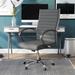 Wade Logan® Betthel Conference Chair Upholstered, Leather in Gray | 46.5 H x 21.5 W x 24.5 D in | Wayfair 249CFFC4B85D49AE8EC20595E260014E