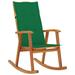 Red Barrel Studio® Rocking Chair Wood/Solid Wood/Fabric in Green/Brown, Size 46.06 H x 22.44 W x 39.37 D in | Wayfair