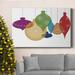 The Twillery Co.® Retro Ornaments Premium Gallery Wrapped Canvas - Ready To Hang Canvas in Blue/Green/Red | 18 H x 12 W x 1.5 D in | Wayfair