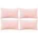 Everly Quinn Set Of 4 Throw Pillow Velvet Cushion Covers Velvet in Pink | 14 H x 20 W x 1 D in | Wayfair C01EE37EFA2C4F9AA72F05AD30816527