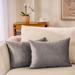 Everly Quinn Set Of 2 Throw Pillow Velvet Cushion Covers Velvet in Gray | 14 H x 20 W x 1 D in | Wayfair C85D3A2A6D0548D9867DAF59B0410BBE