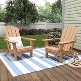 Three Posts™ Marciano Adirondack Set, Stainless Steel in Brown | 34.5 H x 29.5 W x 34.25 D in | Wayfair 1E2AB3740E70409B9F5BFFB619053A17