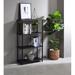 Nypho Bookshelf with 4 Tier Shelf, Weathered Oak & Black Finish