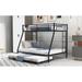 Twin over Full Bed with Sturdy Steel Frame, Bunk Bed with Twin Size Trundle, Two-Side Ladders