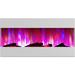 Hanover Fireside 50 In. Recessed/Wall-Mounted Electric Fireplace with Logs and LED Color-Changing Flame Display, White - 50 Inch