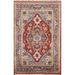 Traditional Geometric Red Heriz Serapi Oriental Wool Rug Hand-knotted - 3'2" x 5'0"