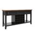 Eleanor Two-Tone Wood Wine Rack Buffet Server by iNSPIRE Q Classic