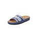 Wide Width Women's The Jody Sandal By Comfortview by Comfortview in Navy (Size 7 W)