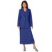 Plus Size Women's Side Button Jacket Dress by Roaman's in Ultra Blue (Size 18 W)