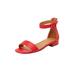 Extra Wide Width Women's The Alora Sandal by Comfortview in Hot Red (Size 7 WW)