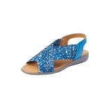 Wide Width Women's The Celestia Sling Sandal by Comfortview in Blue Tie Dye (Size 9 1/2 W)