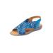 Wide Width Women's The Celestia Sling Sandal by Comfortview in Blue Tie Dye (Size 9 1/2 W)