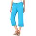 Plus Size Women's Capri Stretch Jean by Woman Within in Paradise Blue (Size 28 WP)